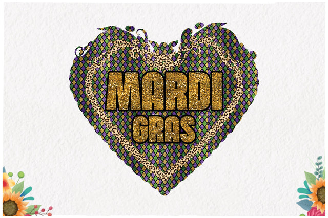 Mardi Gras Heart Sublimation Sublimation Jagonath Roy 