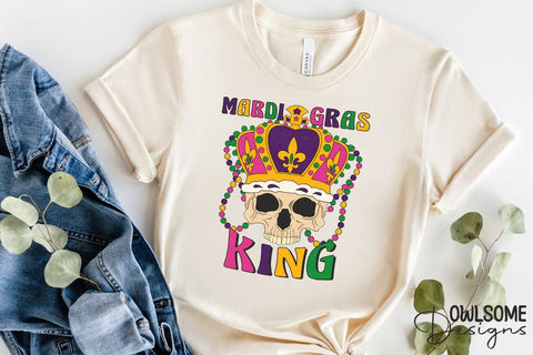 Mardi Gras King Skull PNG Sublimation Sublimation Owlsome.Designs 