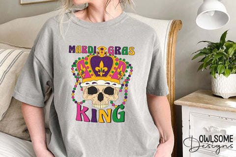 Mardi Gras King Skull PNG Sublimation Sublimation Owlsome.Designs 