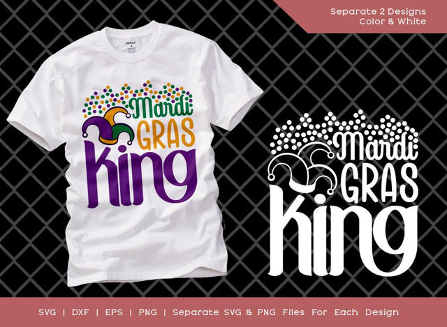 Mardi Gras King SVG Cut File | Happy Mardi Gras Svg | Orleans Party Svg | King Svg | Fat Tuesday Svg | Mardi Gras T-shirt Design SVG ETC Craft 