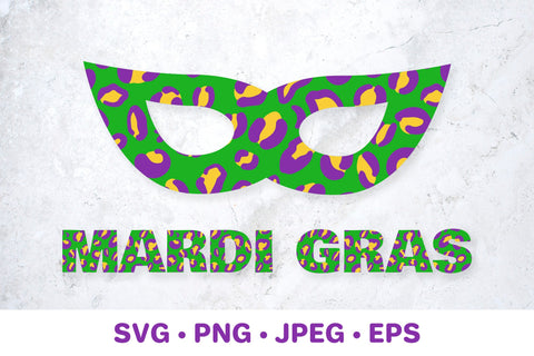 Mardi Gras. Leopard Mask. Fat Tuesday SVG, Sublimation SVG LaBelezoka 