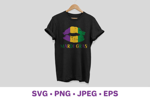Mardi Gras Lips. Lipstick Kiss SVG LaBelezoka 