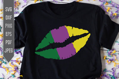 Mardi Gras Lips Svg. Fat Tuesday Svg. New Orleans, Louisiana, Fleur de Lis. Mardi Gra Festival Celebration. Cricut, Silhouette dxf, png SVG Mint And Beer Creations 