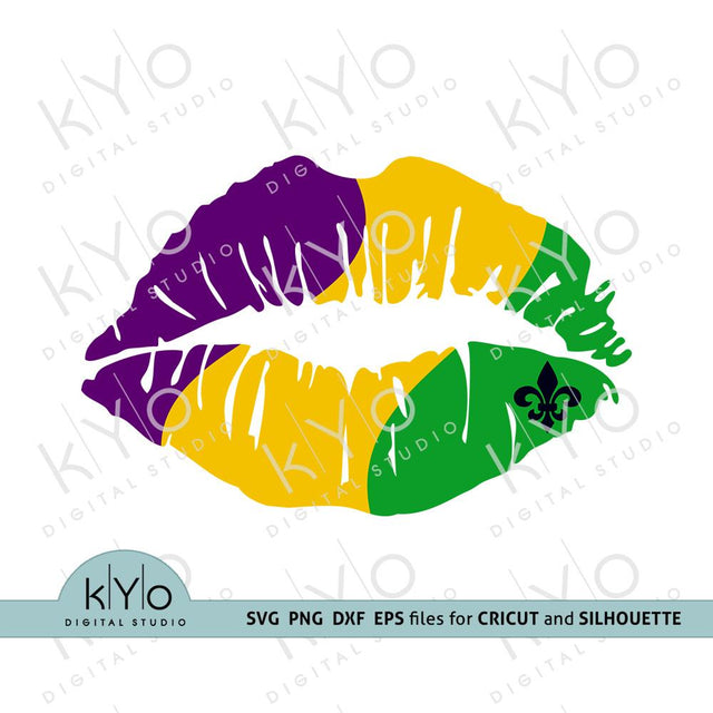 Mardi Gras Lips Svg Png Dxf Eps Files SVG kYo Digital Studio 