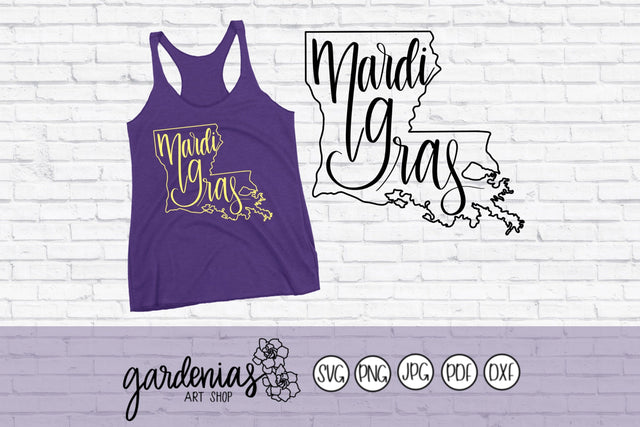 Mardi Gras Louisiana SVG Gardenias Art Shop 