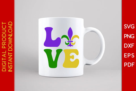 Mardi Gras Love SVG PNG PDF Cut File SVG Creativedesigntee 