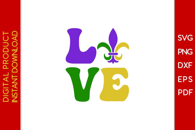 Mardi Gras Love SVG PNG PDF Cut File SVG Creativedesigntee 