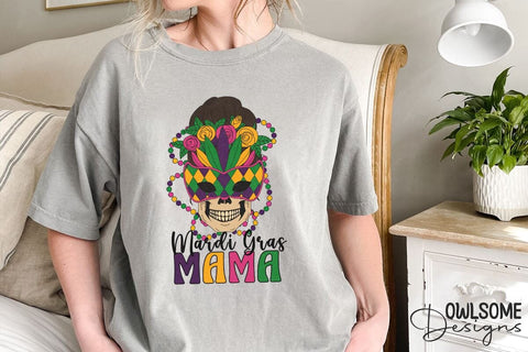 Mardi Gras Mama Sublimation PNG Designed Sublimation Owlsome.Designs 