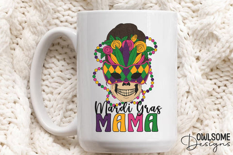 Mardi Gras Mama Sublimation PNG Designed Sublimation Owlsome.Designs 