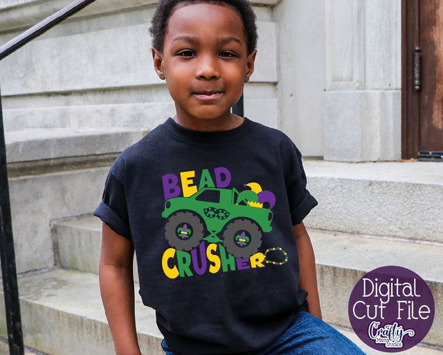 Mardi Gras - Mardi Gras Svg - Monster Truck - Bead Crusher Kids SVG Crafty Mama Studios 