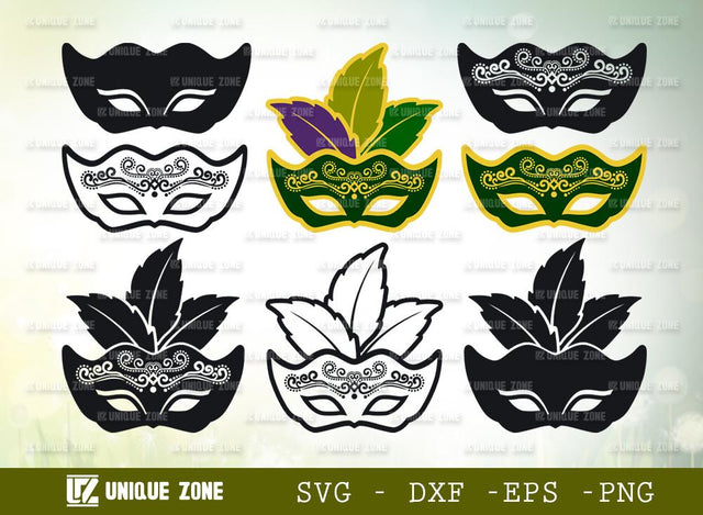 Mardi Gras Mask SVG Cut Files | Mardi Gras Svg | Mask Svg | Mardi Gras Party Svg SVG Unique Zone 