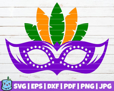 Mardi Gras Mask SVG MintyMarshmallows 