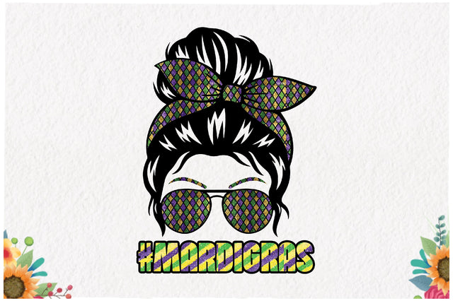 Mardi Gras Messy Bun Sublimation Sublimation Jagonath Roy 