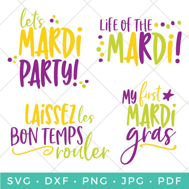 Mardi Gras Mini Bundle SVG Hey Let's Make Stuff 