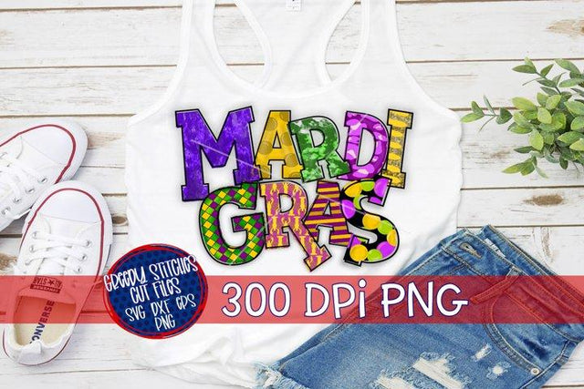 Mardi Gras PNG for Sublimation Sublimation Greedy Stitches 