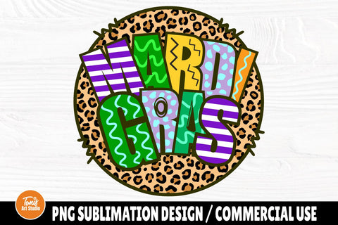 Mardi Gras PNG, Leopard, Sublimation Shirt Design SVG TonisArtStudio 