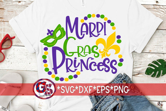 Mardi Gras Princess SVG DXF EPS PNG SVG Greedy Stitches 