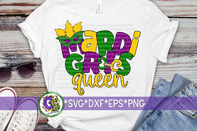 Mardi Gras Queen SVG DXF EPS PNG SVG Greedy Stitches 