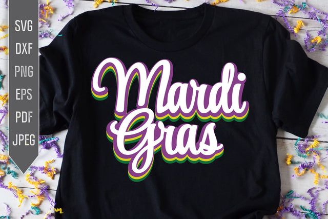 Mardi Gras Retro Svg. Mardi Gras Groovy Svg. Fat Tuesday Shirt. New Orleans, Louisiana Svg. Fleur de Lis Svg. Cricut, Silhouette dxf eps png SVG Mint And Beer Creations 