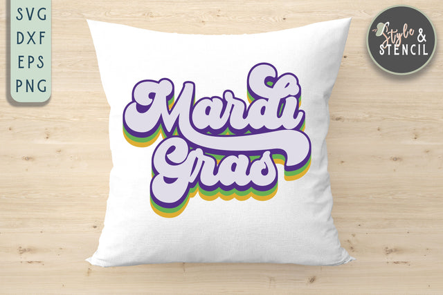 Mardi Gras Retro SVG SVG Style and Stencil 