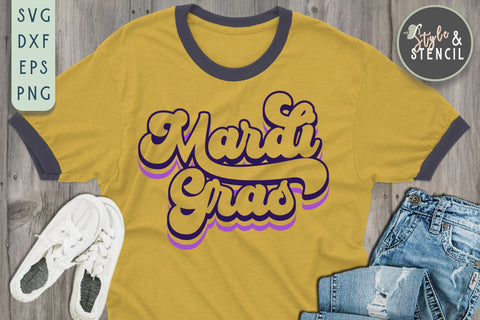 Mardi Gras Retro SVG SVG Style and Stencil 