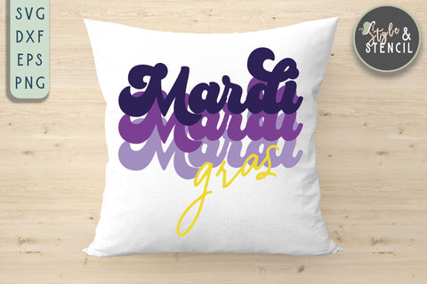 Mardi Gras Retro SVG SVG Style and Stencil 