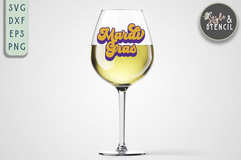 Mardi Gras Retro SVG SVG Style and Stencil 