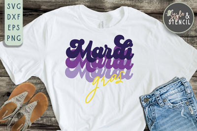 Mardi Gras Retro SVG SVG Style and Stencil 