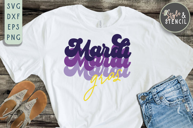 Mardi Gras Retro SVG SVG Style and Stencil 