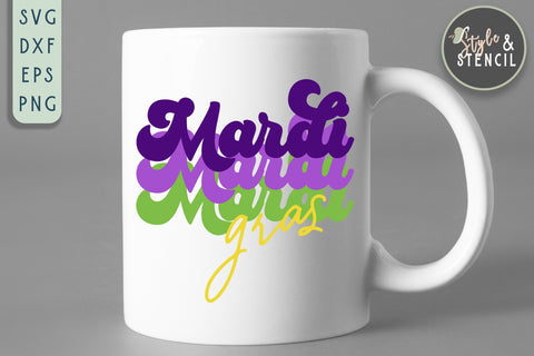 Mardi Gras Retro SVG SVG Style and Stencil 
