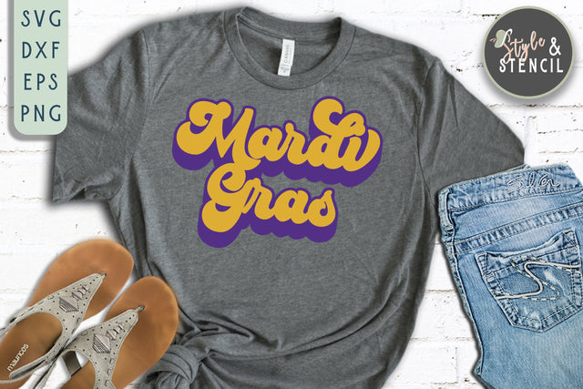 Mardi Gras Retro SVG SVG Style and Stencil 