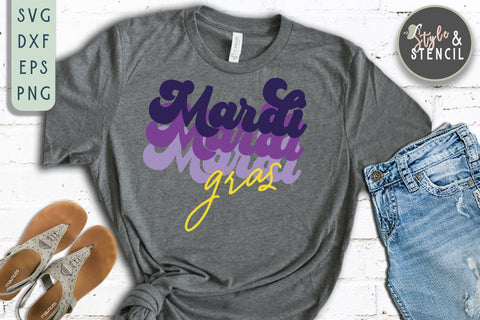 Mardi Gras Retro SVG SVG Style and Stencil 