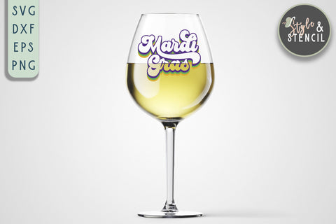 Mardi Gras Retro SVG SVG Style and Stencil 