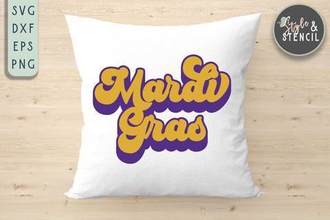 Mardi Gras Retro SVG SVG Style and Stencil 