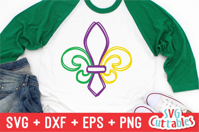 Mardi Gras Scribble Fleur De Lis Svg Cuttables 