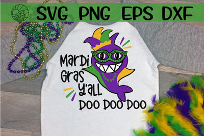 Mardi Gras - Shark - SVG PNG EPS DXF SVG On the Beach Boutique 