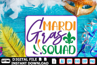 Mardi Gras Squad SVG Craftlabsvg24 