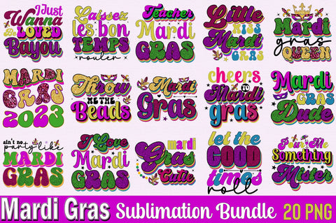 Mardi Gras Sublimation Bundle Sublimation SVGArt 