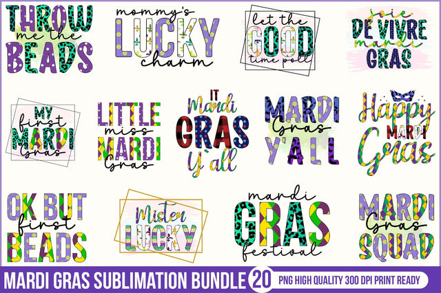 Mardi Gras Sublimation Bundle Sublimation SVGista 