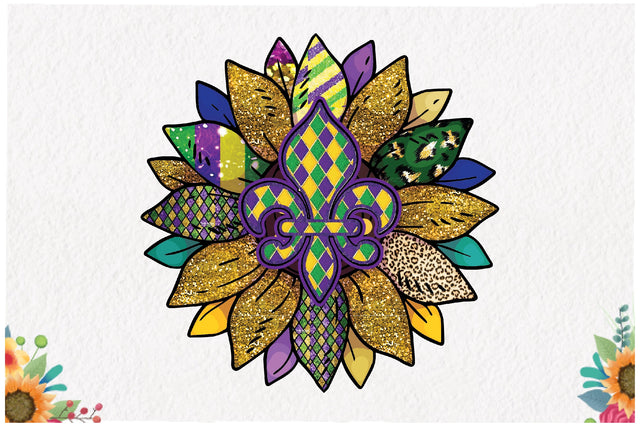 Mardi Gras Sunflower Sublimation Sublimation Jagonath Roy 