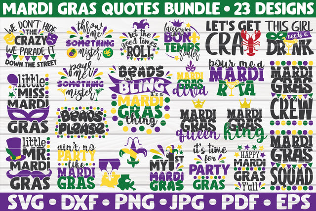 Mardi Gras SVG Bundle | 23 designs SVG HQDigitalArt 