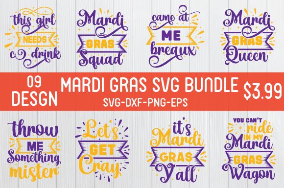 Mardi Gras SVG Bundle | Mardi Gras Quotes | 50 Shirt Designs | Mardi Gras Cut Files | Beads Bling | Cricut, Silhouette files | Carnival Svg SVG farhad farhad 