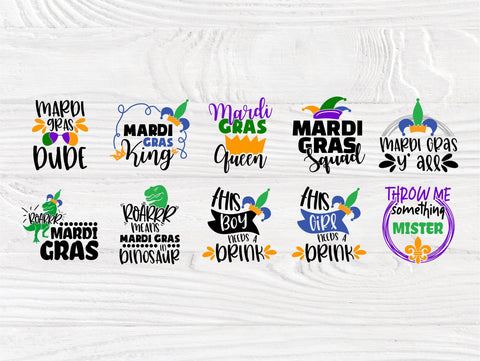 Mardi Gras SVG Bundle | Mardi Gras Quotes | 50 Shirt Designs | Mardi Gras Cut Files | Beads Bling | Cricut, Silhouette files | Carnival Svg SVG TonisArtStudio 