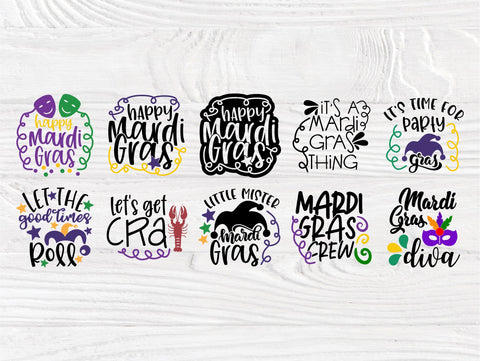 Mardi Gras SVG Bundle | Mardi Gras Quotes | 50 Shirt Designs | Mardi Gras Cut Files | Beads Bling | Cricut, Silhouette files | Carnival Svg SVG TonisArtStudio 