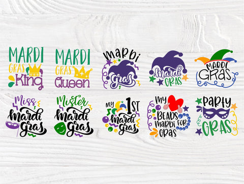 Mardi Gras SVG Bundle | Mardi Gras Quotes | 50 Shirt Designs | Mardi Gras Cut Files | Beads Bling | Cricut, Silhouette files | Carnival Svg SVG TonisArtStudio 