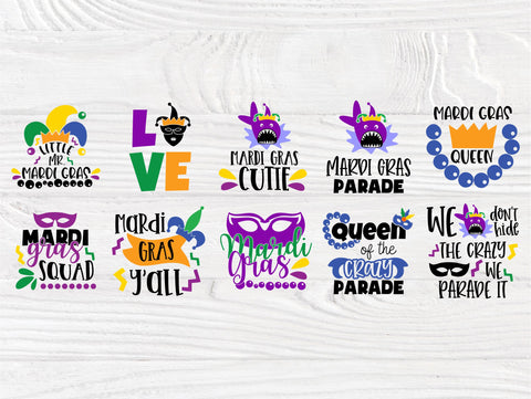Mardi Gras SVG Bundle | Mardi Gras Quotes | 50 Shirt Designs | Mardi Gras Cut Files | Beads Bling | Cricut, Silhouette files | Carnival Svg SVG TonisArtStudio 