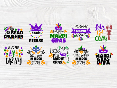 Mardi Gras SVG Bundle | Mardi Gras Quotes | 50 Shirt Designs | Mardi Gras Cut Files | Beads Bling | Cricut, Silhouette files | Carnival Svg SVG TonisArtStudio 