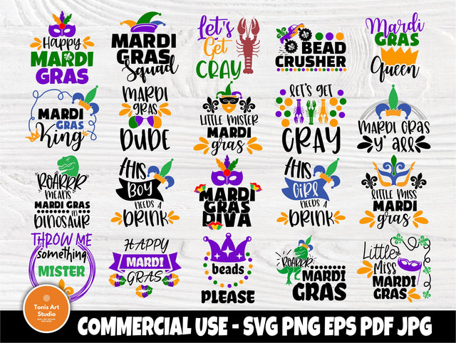 Mardi Gras SVG Bundle | Mardi Gras Svg | Mardi Gras Signs | Mardi Gras Cut Files for Crafters | Svg Files for Cricut and Silhouette Cameo SVG TonisArtStudio 