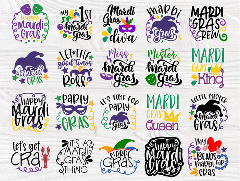 Mardi Gras SVG Bundle | Parade Party Svg | Mardi Gras Signs | Cut Files for Crafter |Cricut, Silhouette Cut Files | Carnival Svg | Party Svg SVG TonisArtStudio 