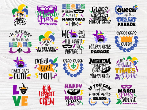 Mardi Gras SVG Bundle | Parade Party Svg | Mardi Gras Signs | Mardi Gras Cut Files for Crafters | Mask Queen Svg | Cricut Cut Files SVG TonisArtStudio 
